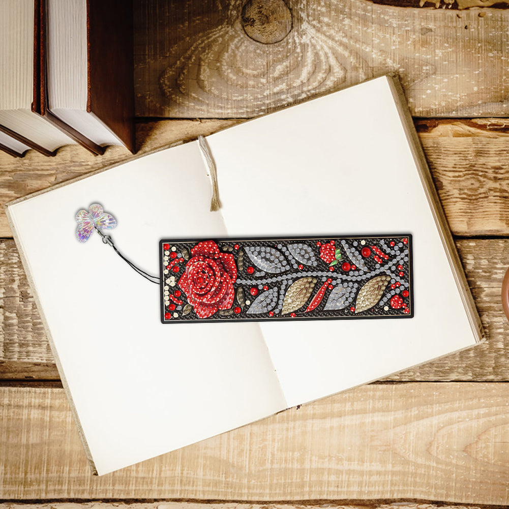 3Pcs Flower Patterns DIY Diamond Painting Art Bookmarks for Reading Enthusiasts