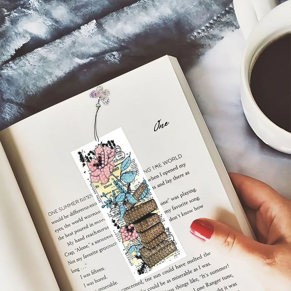 3Pcs Flower Patterns DIY Diamond Painting Art Bookmarks for Reading Enthusiasts