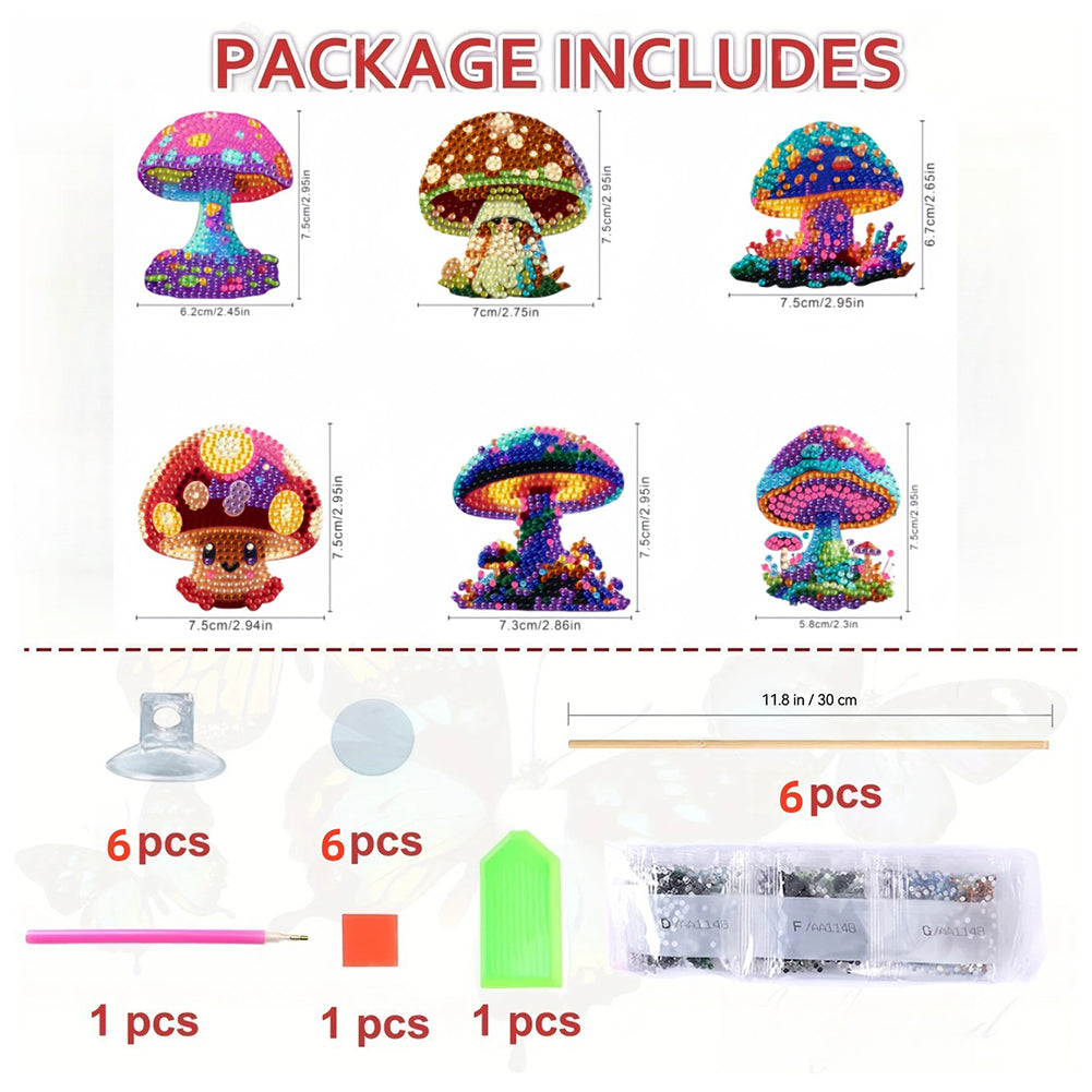 6Pcs Animal Stakes Diamond Painting Kits DIY Diamond Art Kits for Beginners