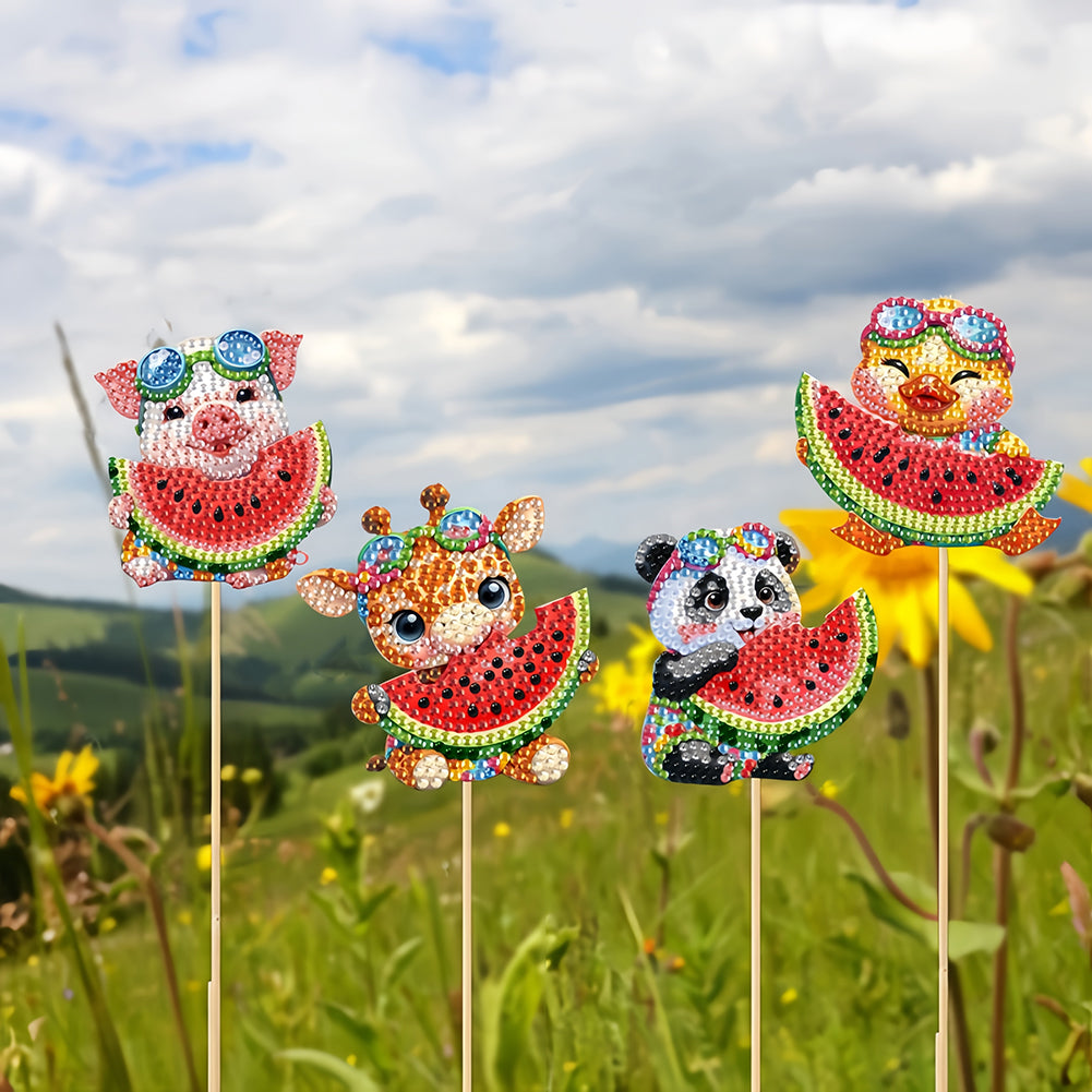 6Pcs Animal Stakes Diamond Painting Kits DIY Diamond Art Kits for Beginners