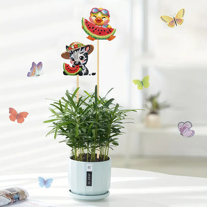 6Pcs Animal Stakes Diamond Painting Kits DIY Diamond Art Kits for Beginners