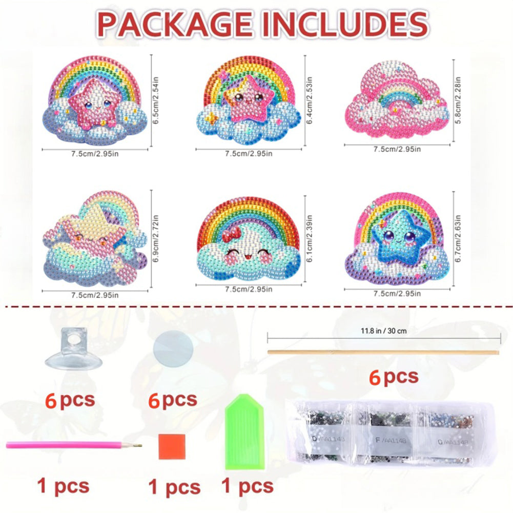 6Pcs Animal Stakes Diamond Painting Kits DIY Diamond Art Kits for Beginners