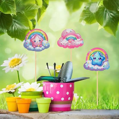 6Pcs Animal Stakes Diamond Painting Kits DIY Diamond Art Kits for Beginners