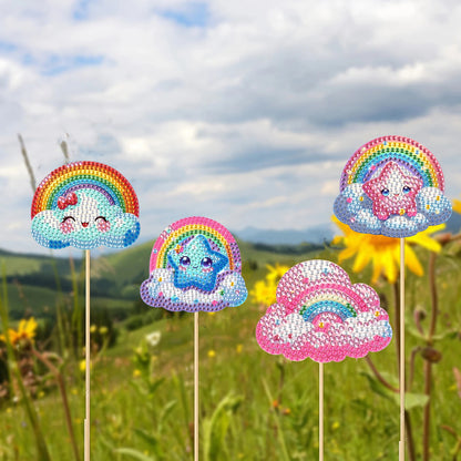 6Pcs Animal Stakes Diamond Painting Kits DIY Diamond Art Kits for Beginners