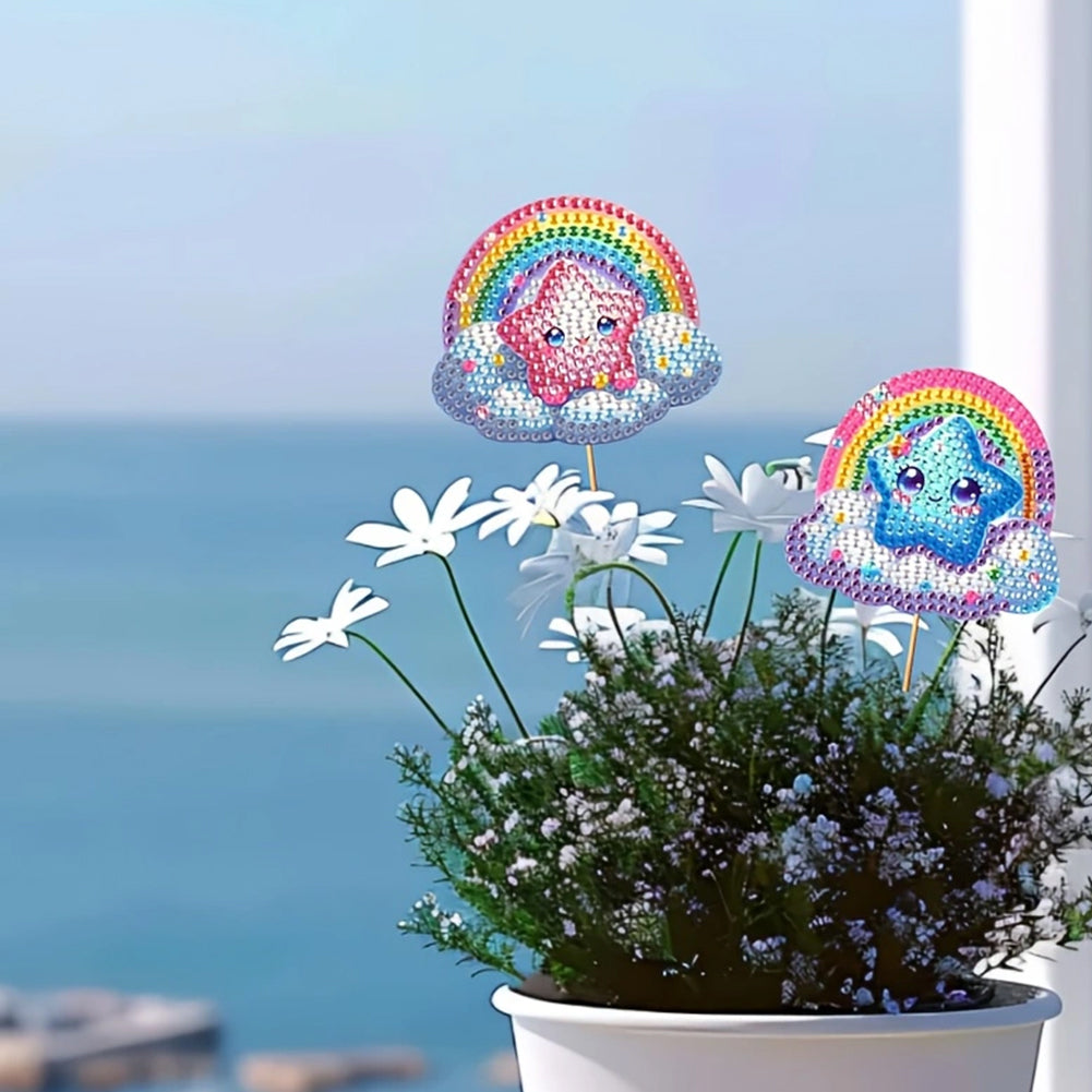 6Pcs Animal Stakes Diamond Painting Kits DIY Diamond Art Kits for Beginners