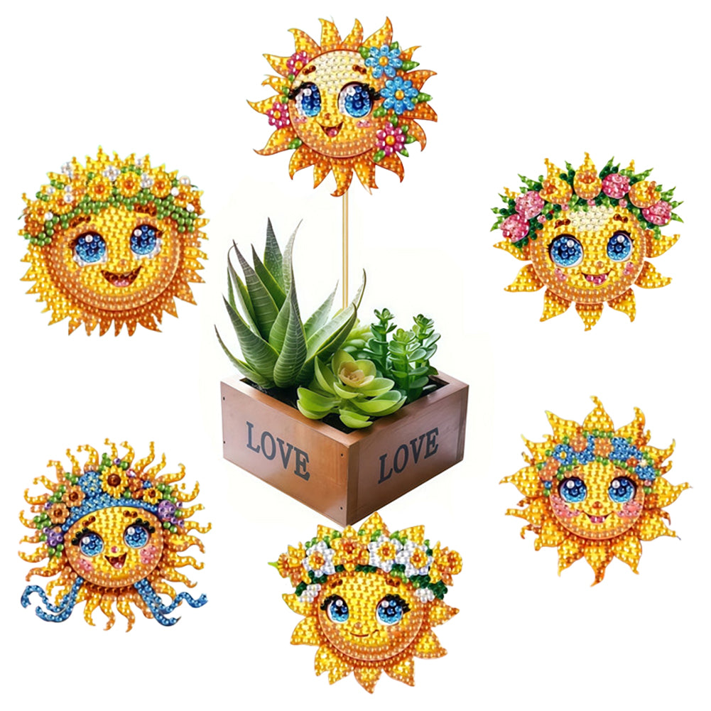 6Pcs Animal Stakes Diamond Painting Kits DIY Diamond Art Kits for Beginners