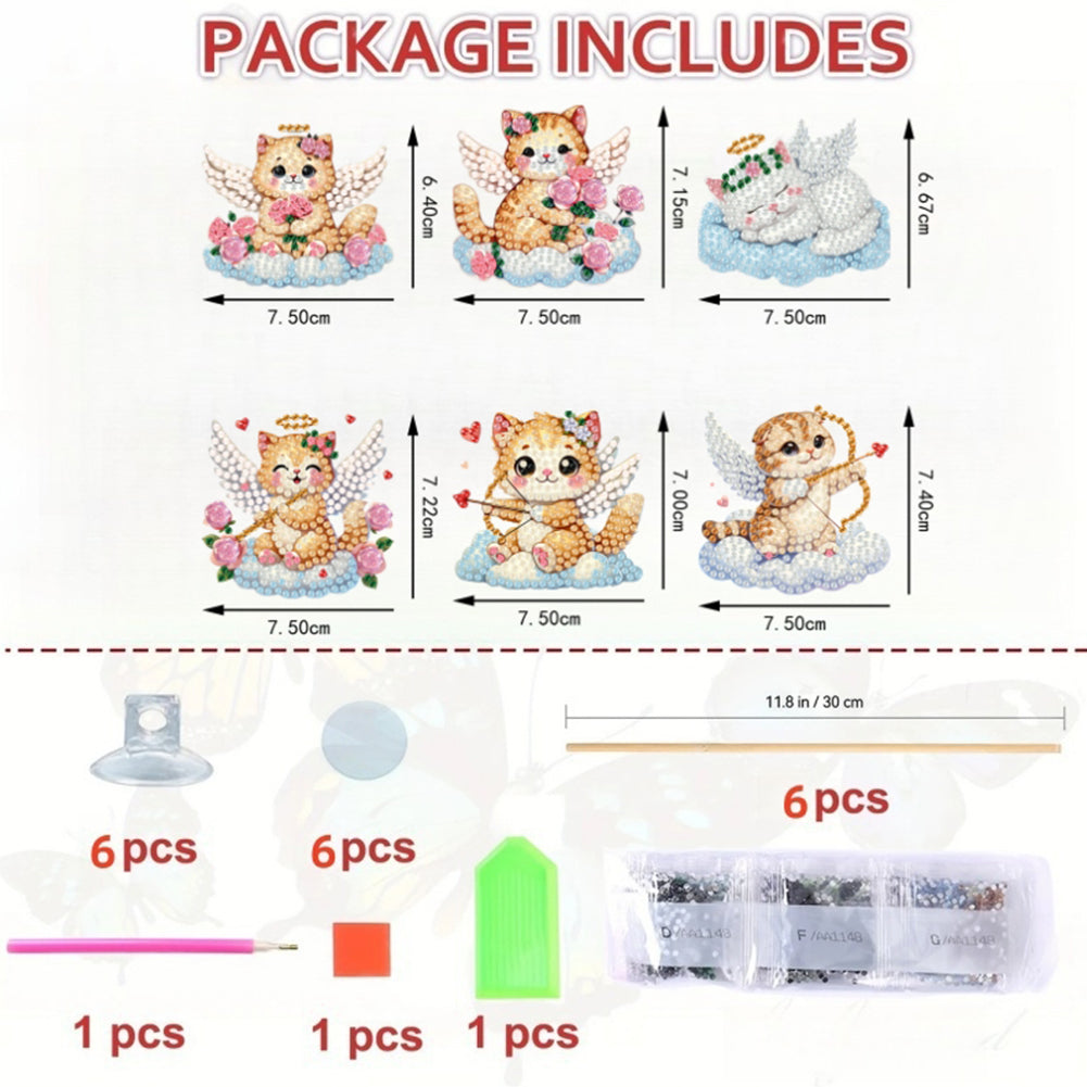 6Pcs Animal Stakes Diamond Painting Kits DIY Diamond Art Kits for Beginners