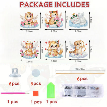 6Pcs Animal Stakes Diamond Painting Kits DIY Diamond Art Kits for Beginners