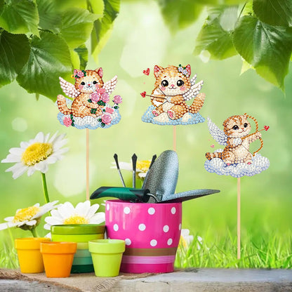 6Pcs Animal Stakes Diamond Painting Kits DIY Diamond Art Kits for Beginners