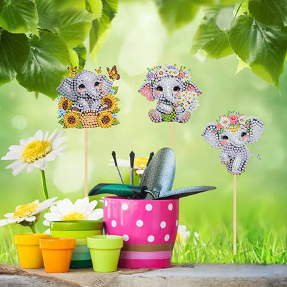 6Pcs Animal Stakes Diamond Painting Kits DIY Diamond Art Kits for Beginners