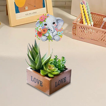 6Pcs Animal Stakes Diamond Painting Kits DIY Diamond Art Kits for Beginners