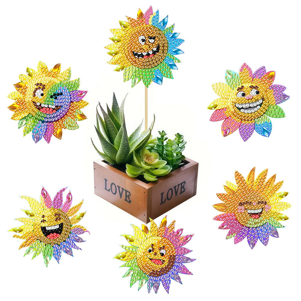 6Pcs Animal Stakes Diamond Painting Kits DIY Diamond Art Kits for Beginners