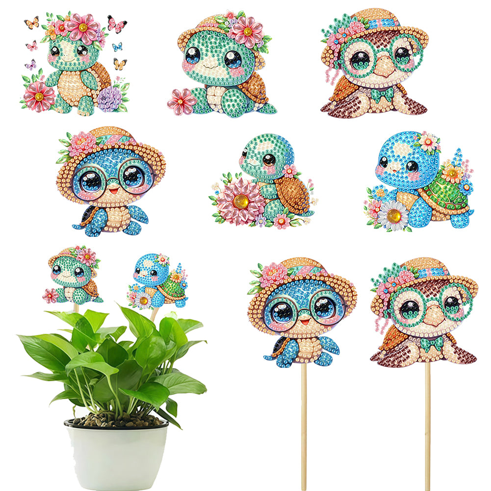 6Pcs Animal Stakes Diamond Painting Kits DIY Diamond Art Kits for Beginners