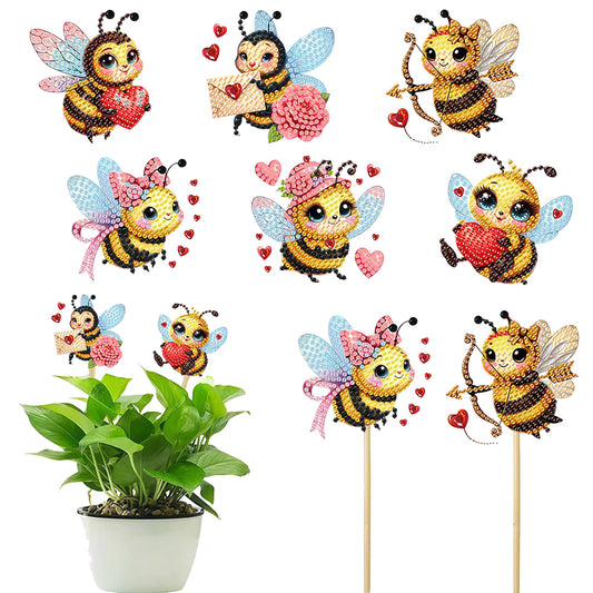 6Pcs Animal Stakes Diamond Painting Kits DIY Diamond Art Kits for Beginners