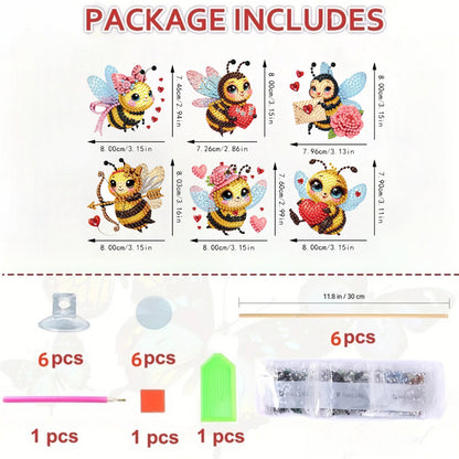 6Pcs Animal Stakes Diamond Painting Kits DIY Diamond Art Kits for Beginners