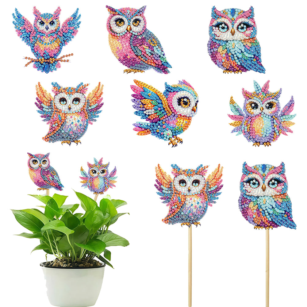 6Pcs Animal Stakes Diamond Painting Kits DIY Diamond Art Kits for Beginners