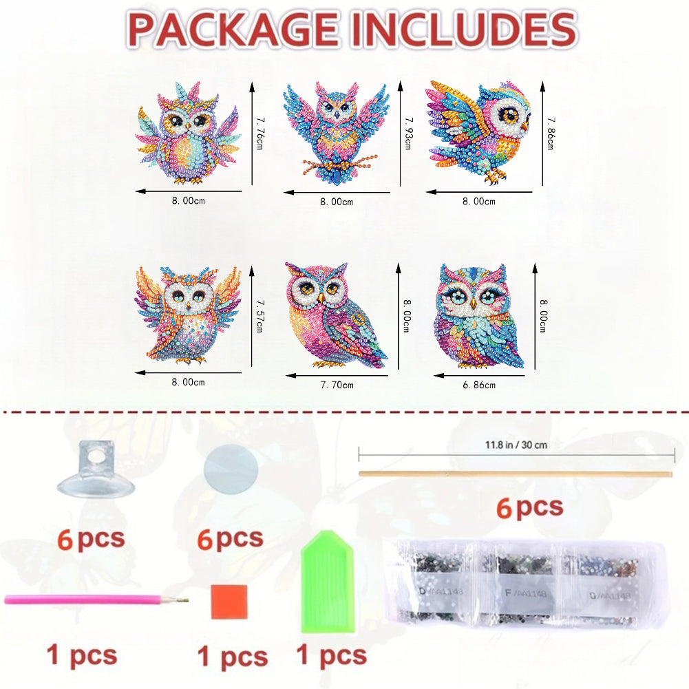 6Pcs Animal Stakes Diamond Painting Kits DIY Diamond Art Kits for Beginners