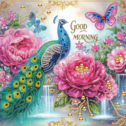 4 Pcs Peacock - Special Shaped Drill Diamond Painting 30*30CM