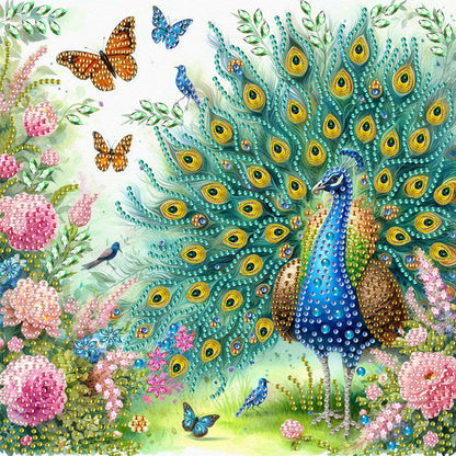 4 Pcs Peacock - Special Shaped Drill Diamond Painting 30*30CM
