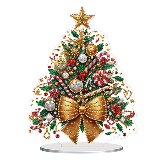 2D Flat Christmas Tree Print DIY Diamond Painting Tabletop Ornaments Decorations
