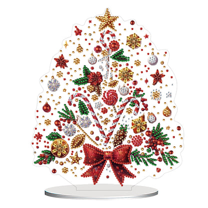 2D Flat Christmas Tree Print DIY Diamond Painting Tabletop Ornaments Decorations