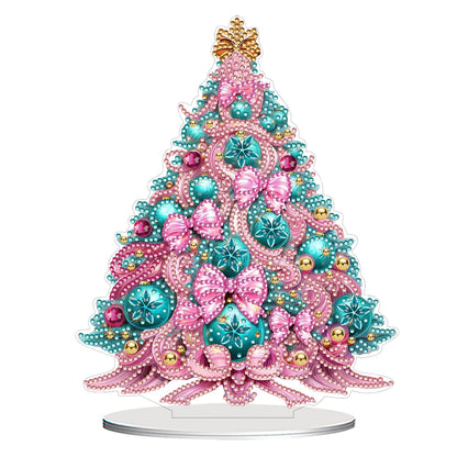 2D Flat Christmas Tree Print DIY Diamond Painting Tabletop Ornaments Decorations