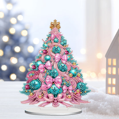 2D Flat Christmas Tree Print DIY Diamond Painting Tabletop Ornaments Decorations