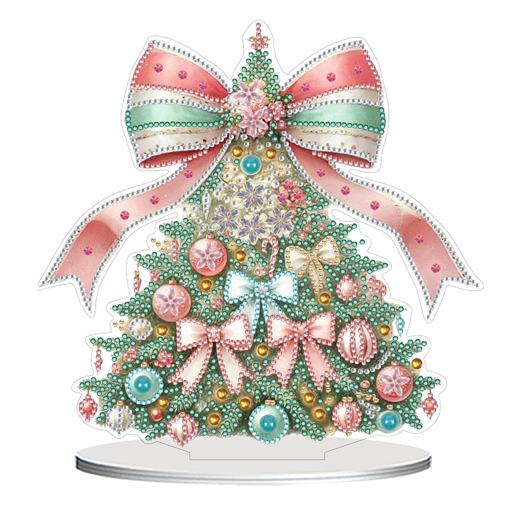 2D Flat Christmas Tree Print DIY Diamond Painting Tabletop Ornaments Decorations