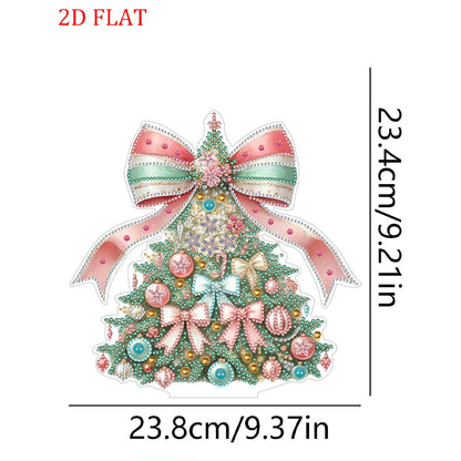 2D Flat Christmas Tree Print DIY Diamond Painting Tabletop Ornaments Decorations