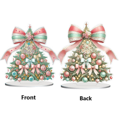 2D Flat Christmas Tree Print DIY Diamond Painting Tabletop Ornaments Decorations