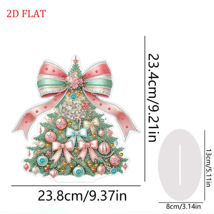 2D Flat Christmas Tree Print DIY Diamond Painting Tabletop Ornaments Decorations