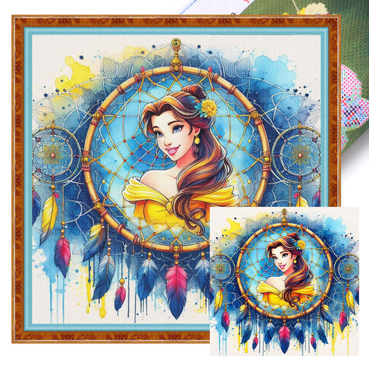 Dream Catcher Girl - 11CT Stamped Cross Stitch 40*40CM