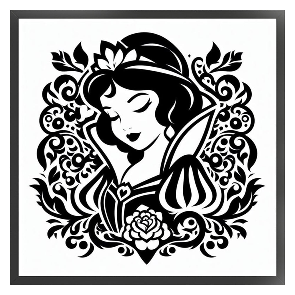Silhouette Snow White - 11CT Stamped Cross Stitch 40*40CM