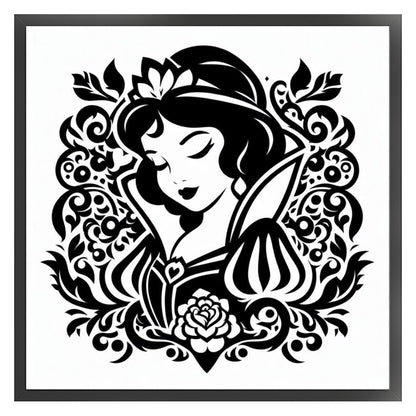 Silhouette Snow White - 11CT Stamped Cross Stitch 40*40CM