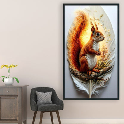 Leaf Squirrel - 11CT Stamped Cross Stitch 40*70CM