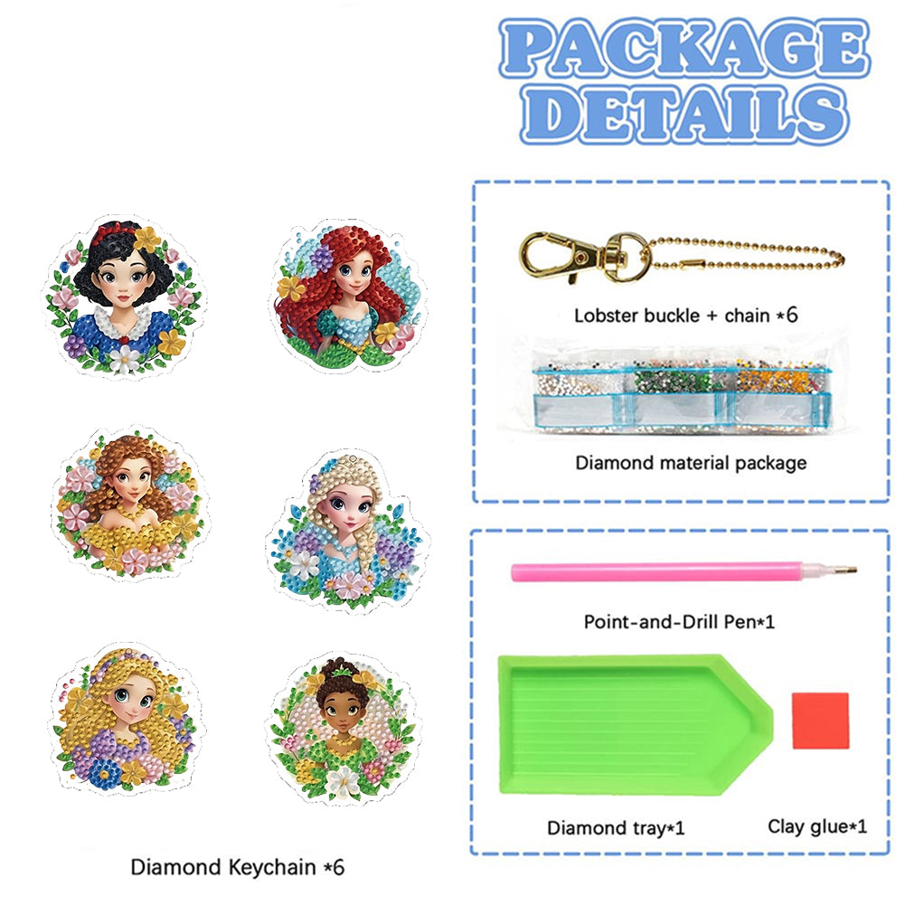 Double Sided Special Shape Animals Diamond Art Craft Keychain for Party Supplies