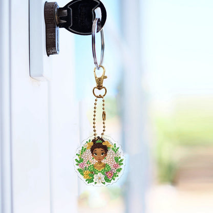 Double Sided Special Shape Animals Diamond Art Craft Keychain for Party Supplies