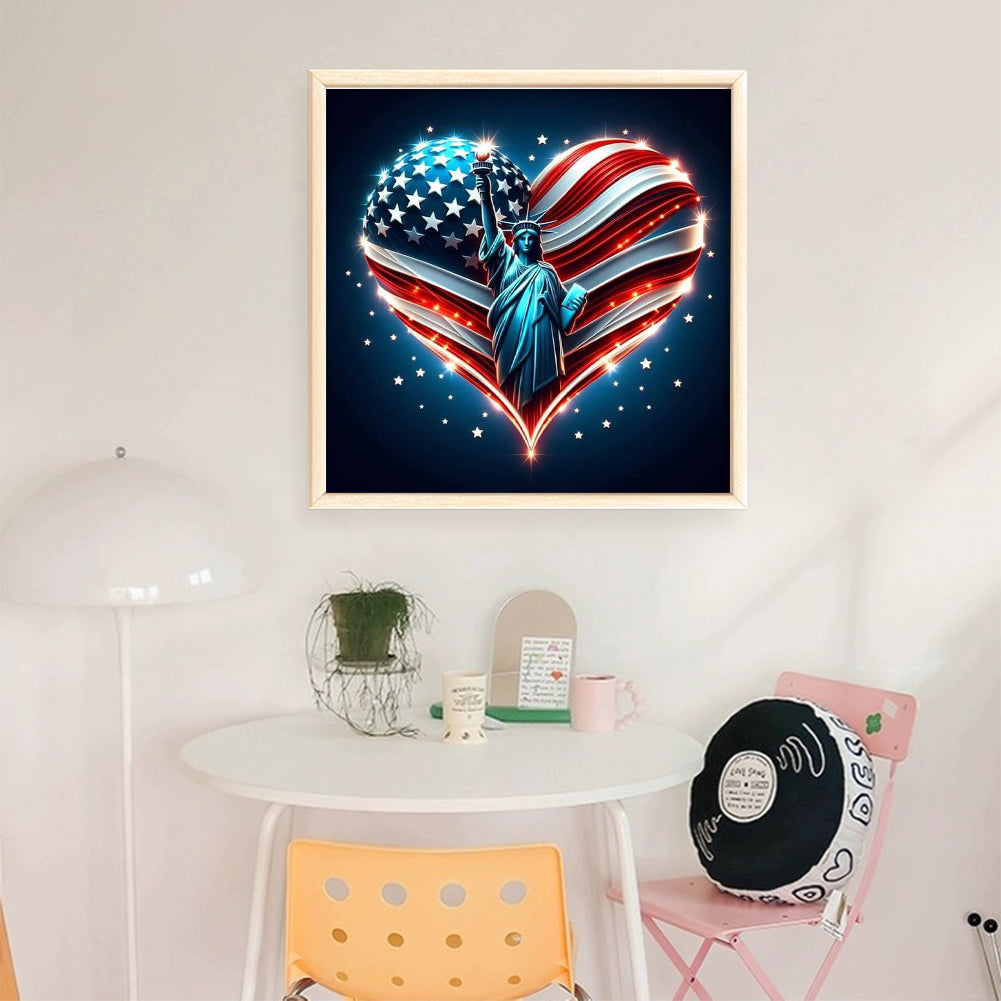 Statue Of Liberty - 11CT Stamped Cross Stitch 40*40CM