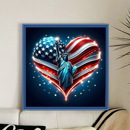 Statue Of Liberty - 11CT Stamped Cross Stitch 40*40CM