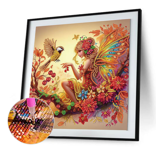 Butterfly Girl - Special Shaped Drill Diamond Painting 30*30CM