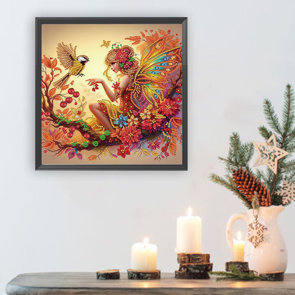 Butterfly Girl - Special Shaped Drill Diamond Painting 30*30CM