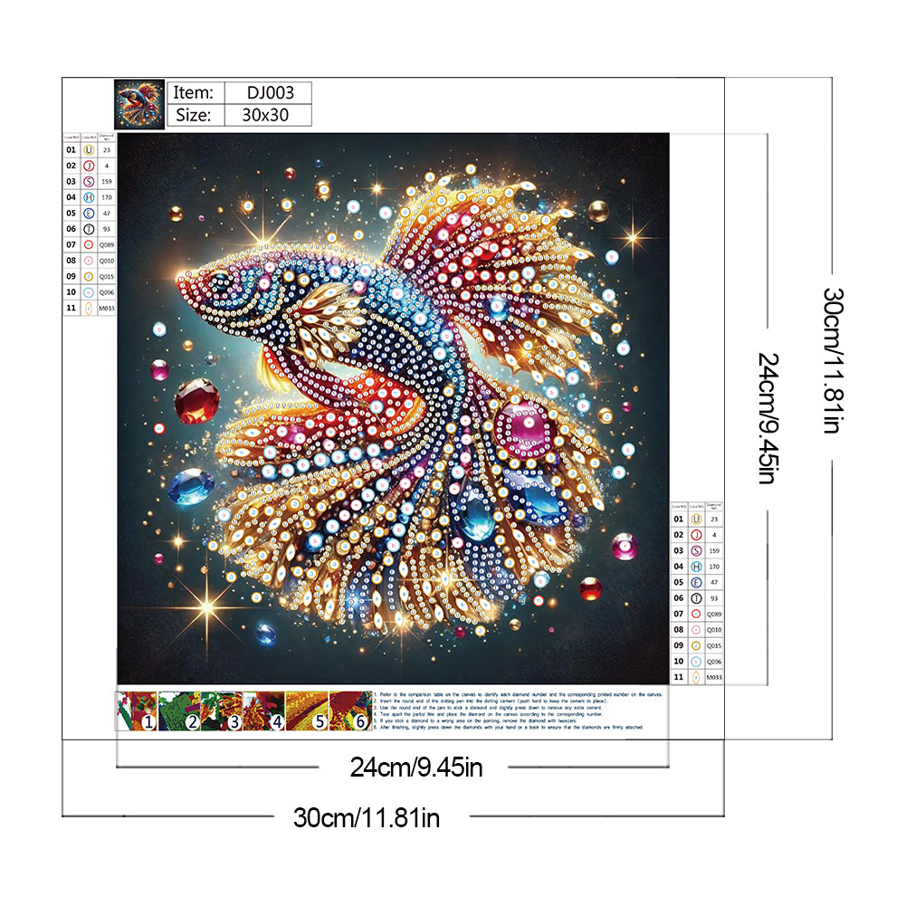 Fish - Special Shaped Drill Diamond Painting 30*30CM