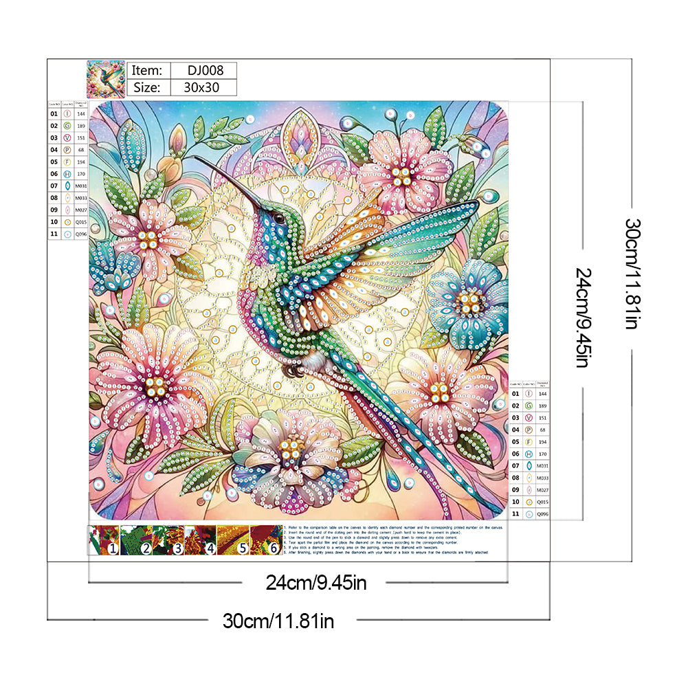 Hummingbird - Special Shaped Drill Diamond Painting 30*30CM