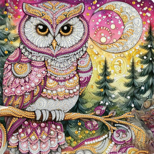 Owl - Special Shaped Drill Diamond Painting 30*30CM