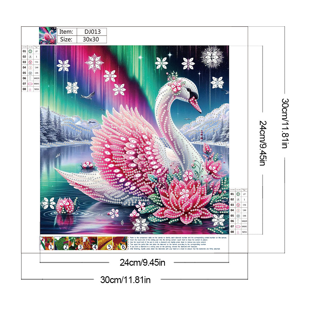 Swan - Special Shaped Drill Diamond Painting 30*30CM