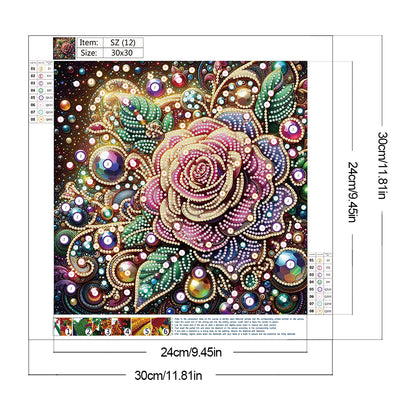 Rose - Special Shaped Drill Diamond Painting 30*30CM