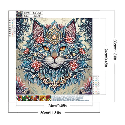 Cat - Special Shaped Drill Diamond Painting 30*30CM