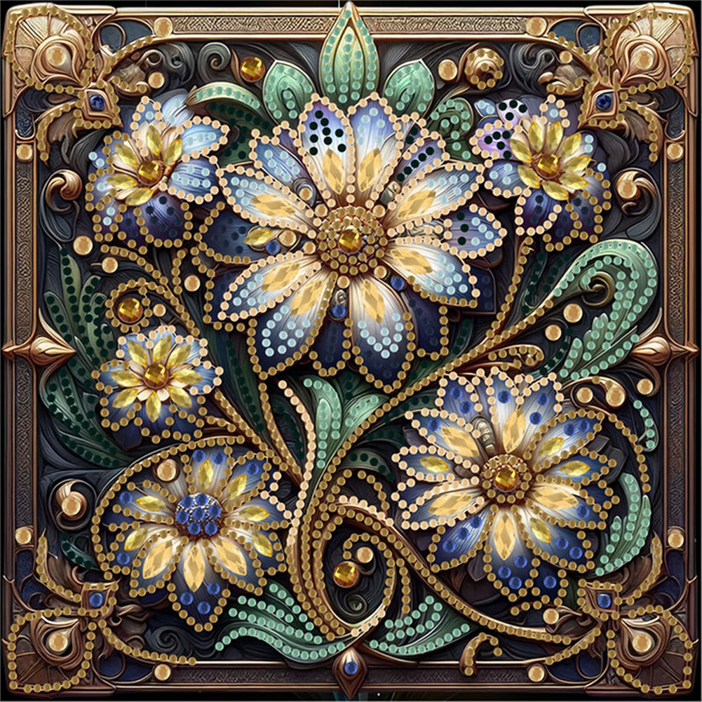 Blooming Flower - Special Shaped Drill Diamond Painting 30*30CM