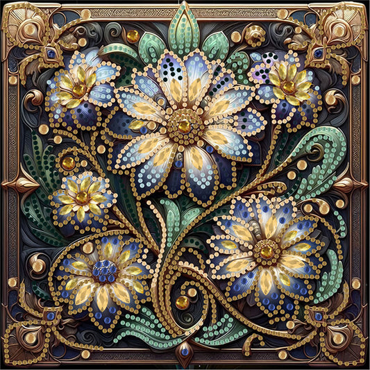 Blooming Flower - Special Shaped Drill Diamond Painting 30*30CM