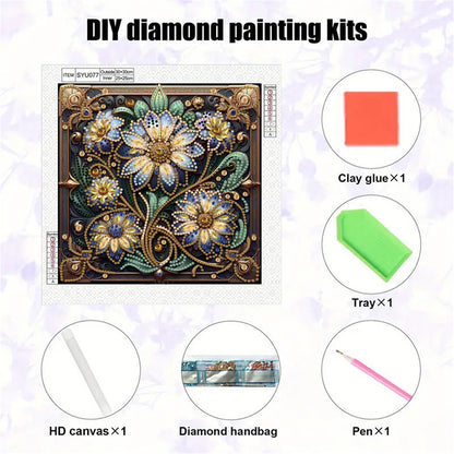 Blooming Flower - Special Shaped Drill Diamond Painting 30*30CM